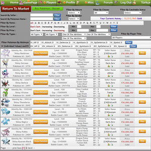 Buy Pokemon From Bazaar PokemonPets Game