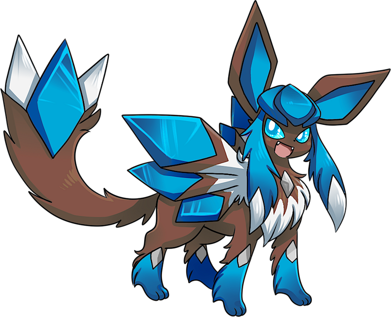 Pokemon 10456 Shiny Mega Glaceon Gemstone Pokedex Evolution Moves