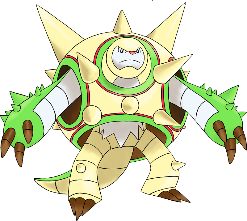 Pokemon 10652 Shiny Mega Chesnaught Pokedex: Evolution, Moves, Location, St...