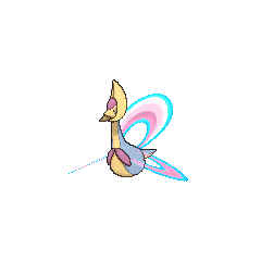 POKEMON POKEDEX Sticker EF #488-489 CRESSELIA / PHIONE Edition