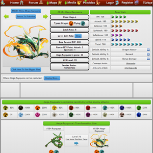 Pokémon Features Page - Pokédex
