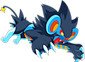 Luxkrom (Luxray-Zekrom fusion) by jordanqv.deviantart.com on