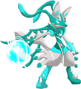 Mega Lucario and Shiny Aegislash