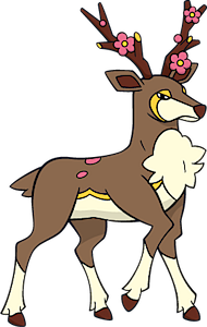 sawsbuck coloring page pokemon