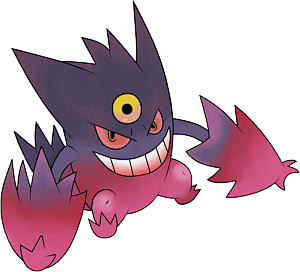 gengar and mega gengar (pokemon) drawn by artsy-rc