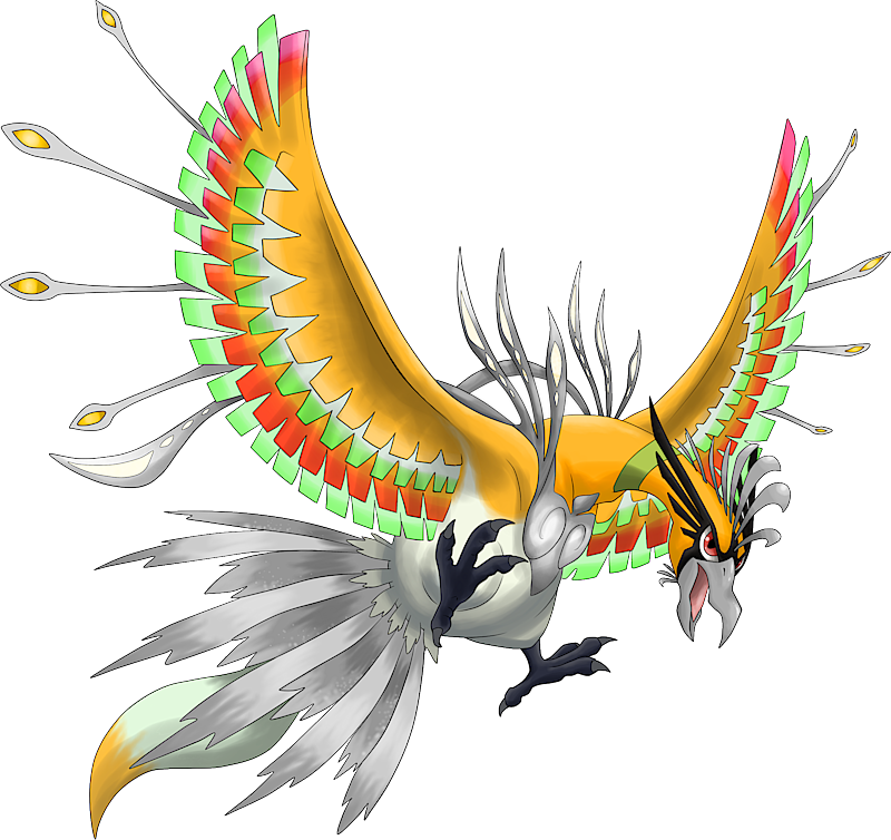 Ho-Oh Shiny  Pokemon, Pokemon go, Anime