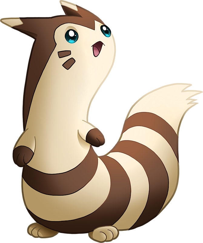 Imagens Pokémon - Nº:162 Nome: Furret Tipo: Normal Peso: 32,5 Kg Altura:  1,8 m Linha Evolutiva: Sentret > lv. 15 > Furret Descrição: As mães  enrolam-se em torno de seus filhotes quando